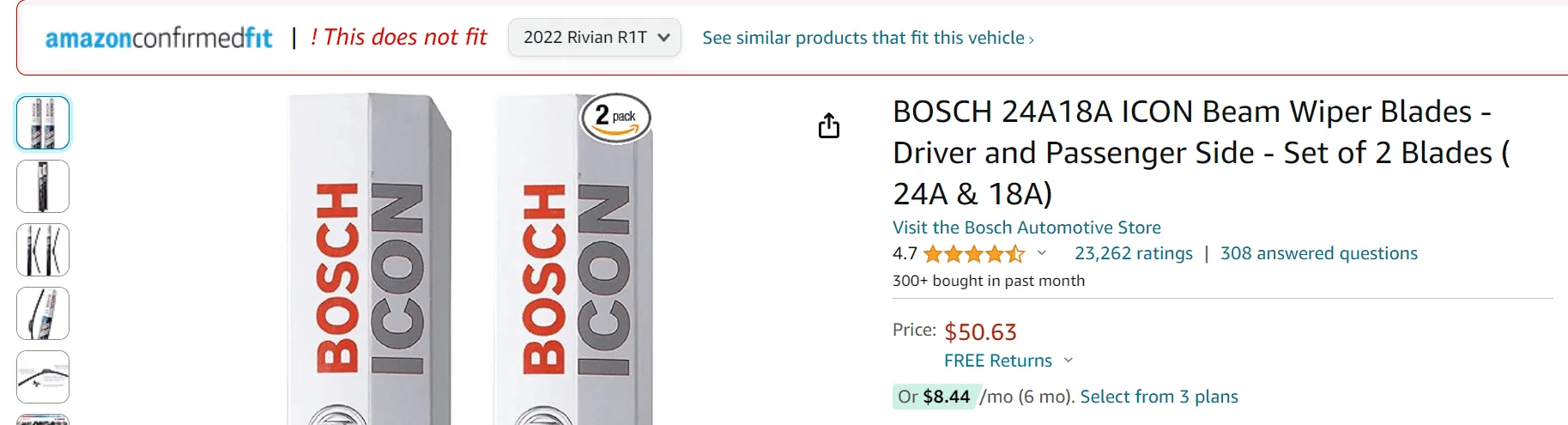 Rivian R1T R1S Rivian now selling wiper blades 1706428499146