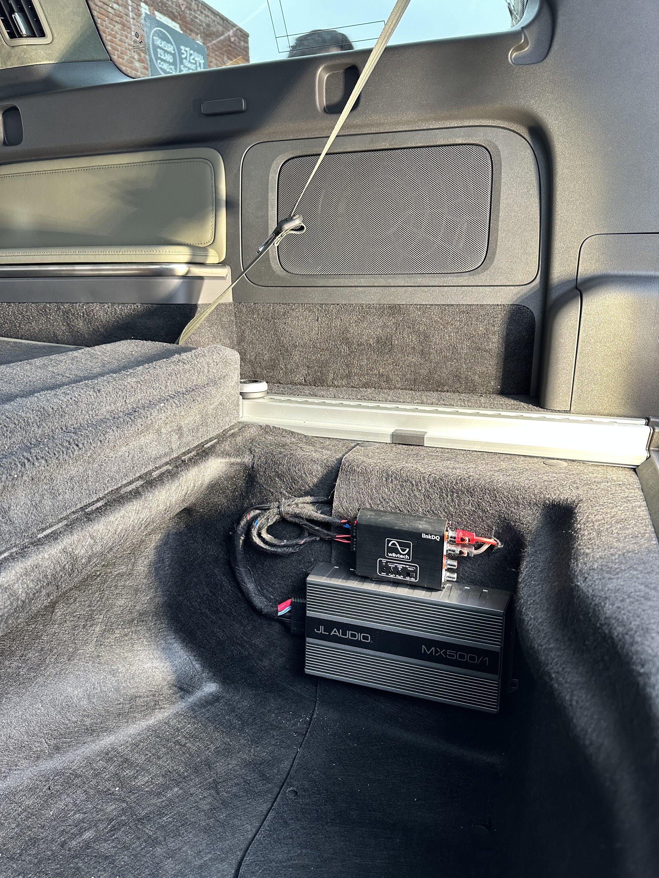 Rivian R1T R1S Subwoofer Upgrade Advice and Review: NVX amp &  JL subwoofers (dual voice coil 4ohm shallow mount) IMG_3183