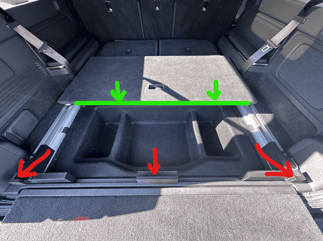 Rivian R1T R1S R1S Cargo Floor Risers (For Flat Floor) -- my 3D print solution Screenshot 2024-01-31 153028