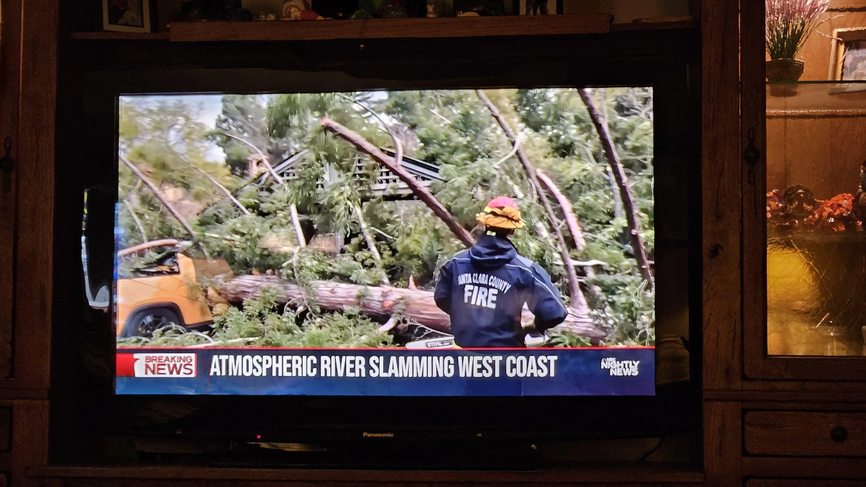 Rivian R1T R1S Rivian crushed by tree in California storm 1000012500