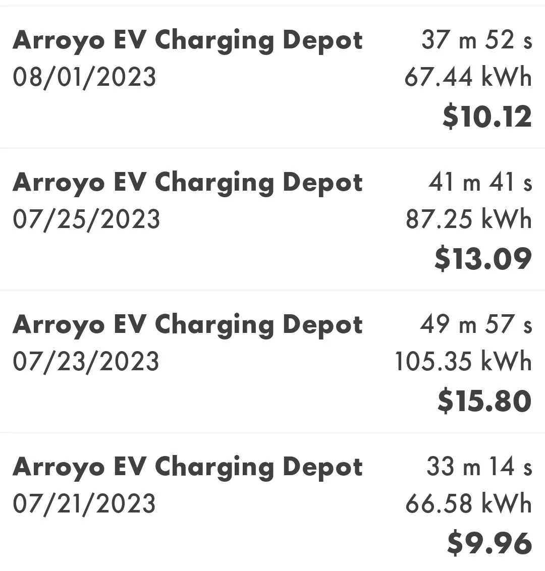 Rivian R1T R1S Pasadena Charging Screenshot_20240131_171543
