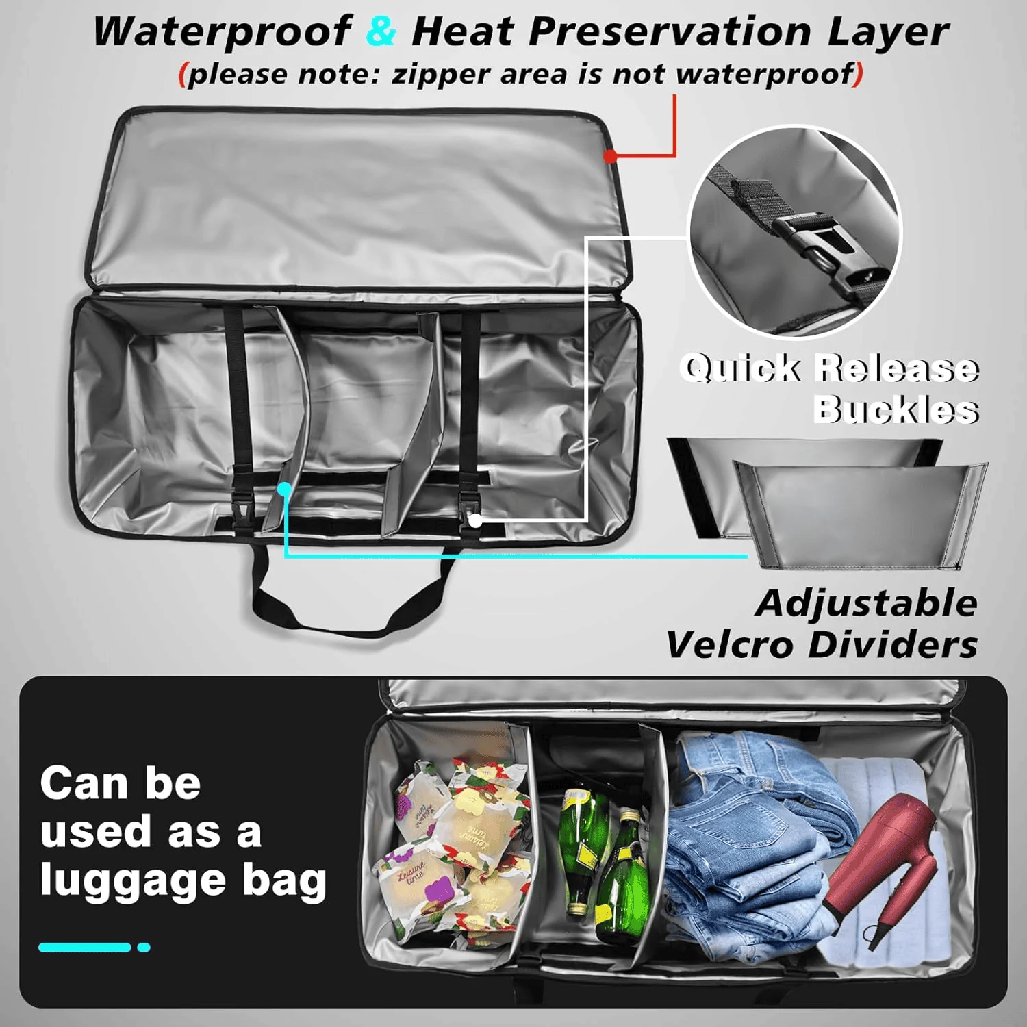 Rivian R1T R1S 【BestEvMod】Our frunk cooler/organizer insulated bag! Custom made for Frunk bottom layer under deck panel 1706840903637