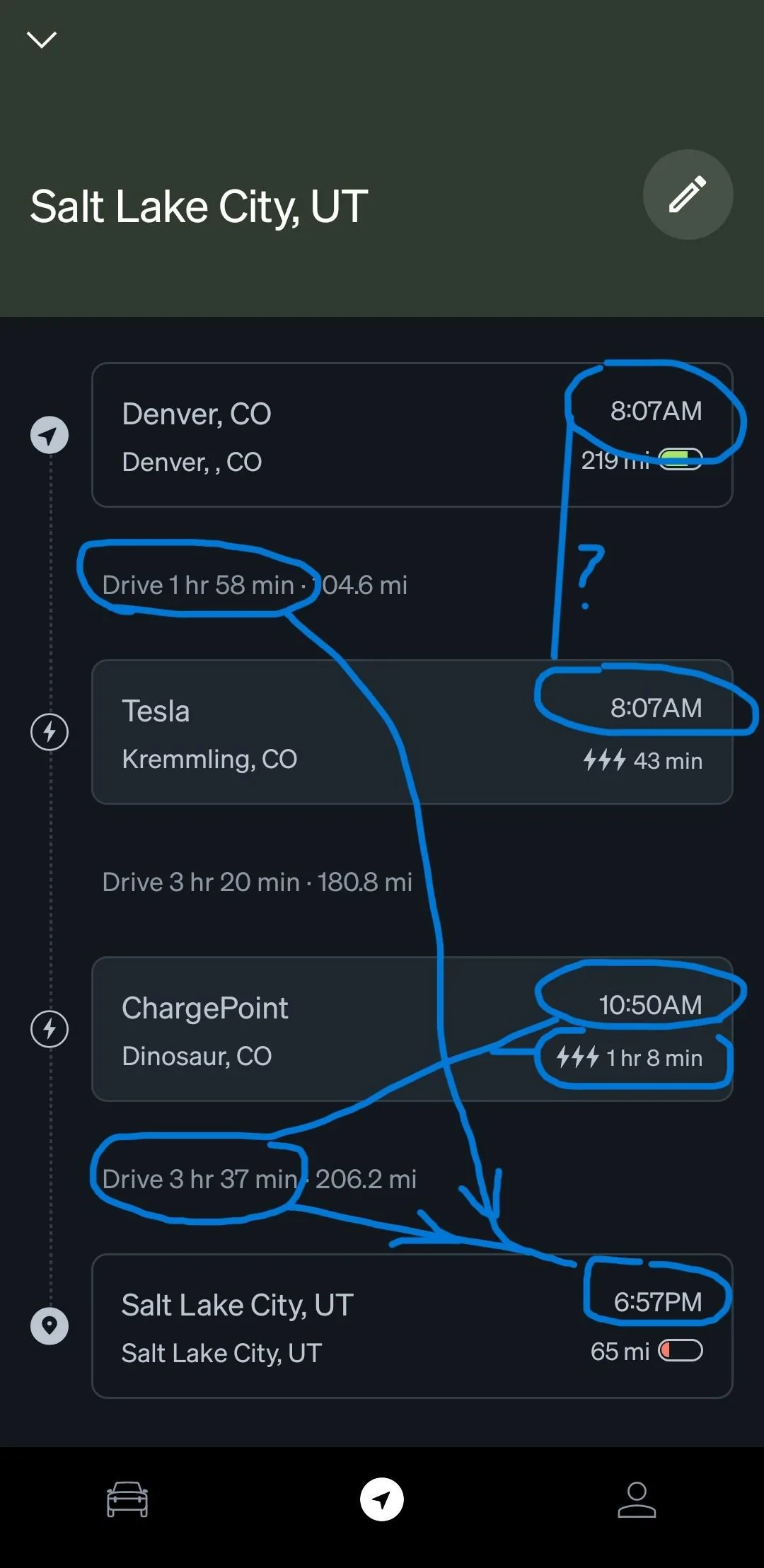 Rivian R1T R1S Trip planner defaults to current date.and time Screenshot_20240205_080842_Rivian