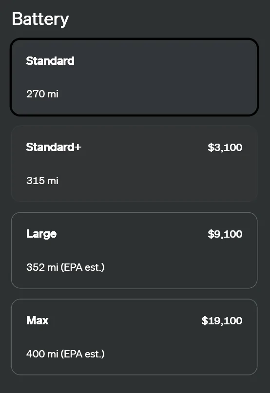 Rivian R1T R1S Standard and Standard+ battery packs introduced; R1T and R1S base prices dropped (2/8/24) 1707431448040