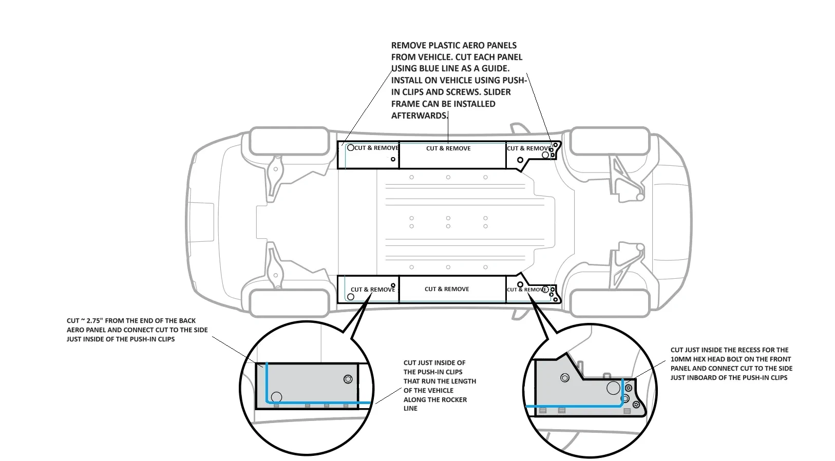 Rivian R1T R1S EVSportline Sliders - Cutting the panels 0.Aero_Panel_Trim_Guide_R1T_V2