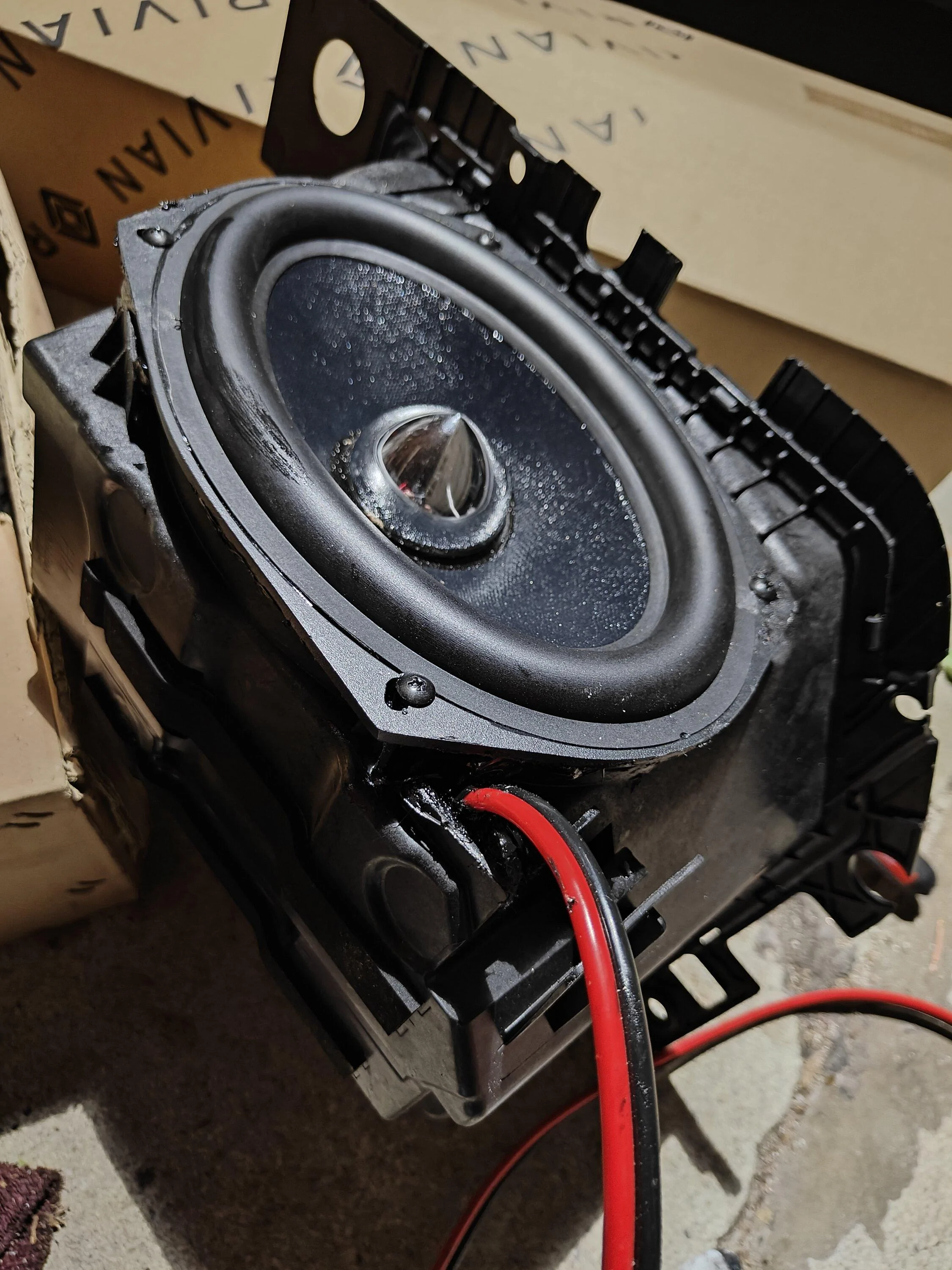 Rivian R1T R1S Aftermarket 6X9 subwoofer experiment in a 2023 R1T IMG20240208200011