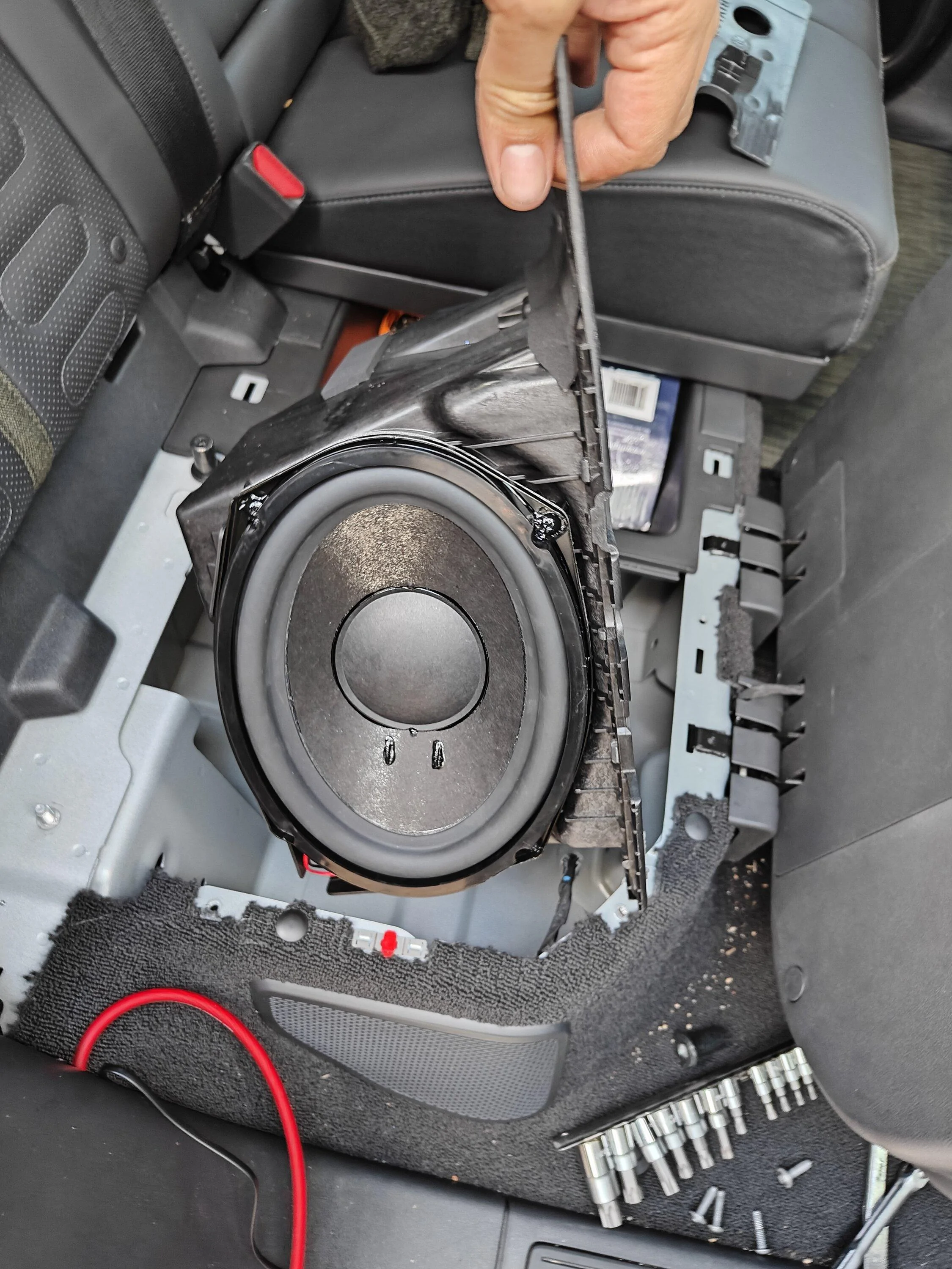 Rivian R1T R1S Aftermarket 6X9 subwoofer experiment in a 2023 R1T IMG20240208163213