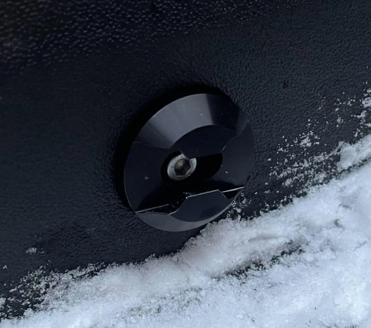 Rivian R1T R1S Installed: Cargo Tie Down Ring Hook & L-Track Quick Disconnect Mounting Base Kit by Team 1EV IMG_6258