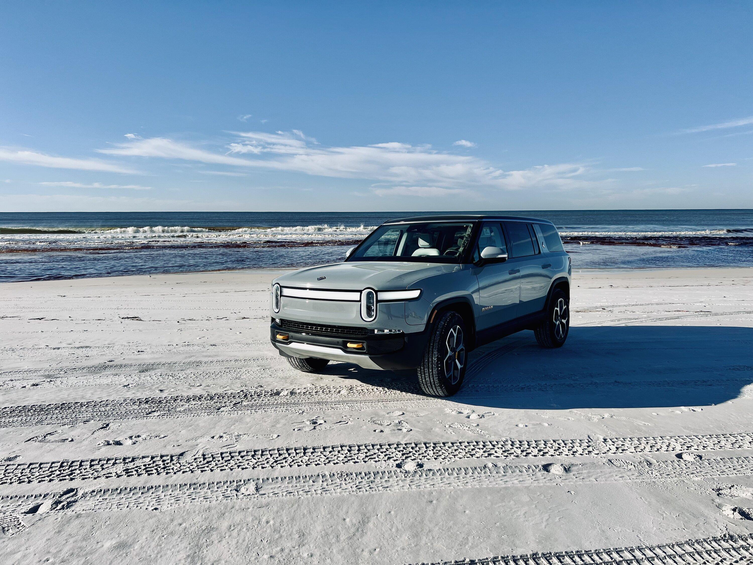 Rivian R1T R1S First Soft Sand Mode drive this morning FullSizeRender