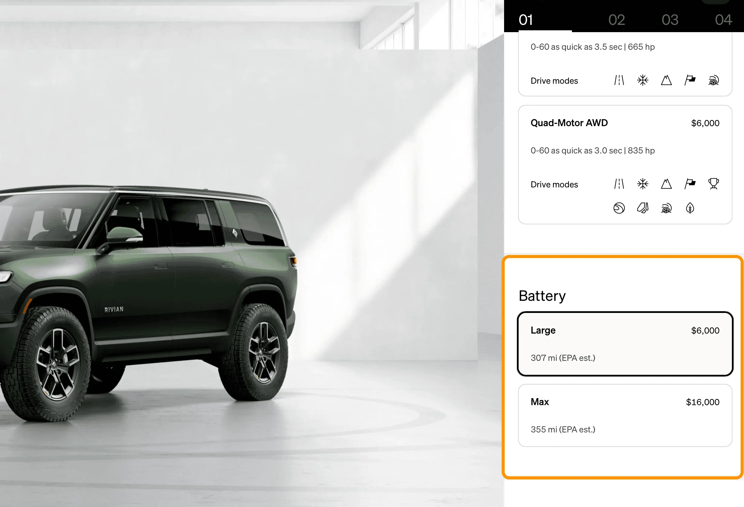 Rivian R1T R1S Can Guides still make changes after you lock in your configuration? Screenshot 2024-02-15 at 3.20.46 PM