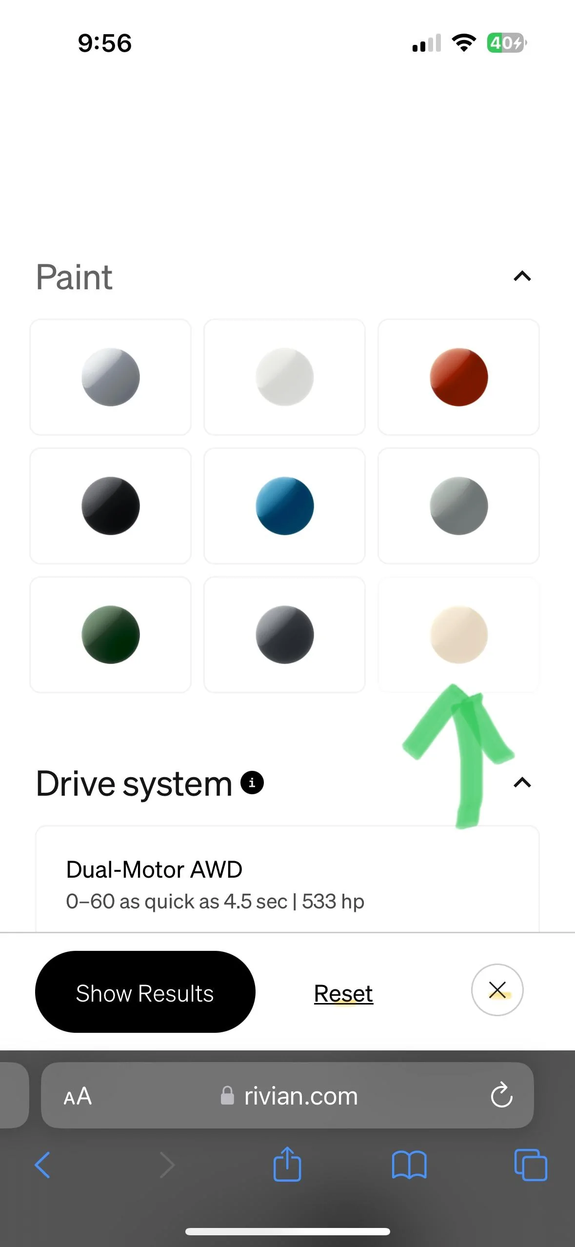 Rivian R1T R1S New color option visible (update: it's Compass Yellow) IMG_8509