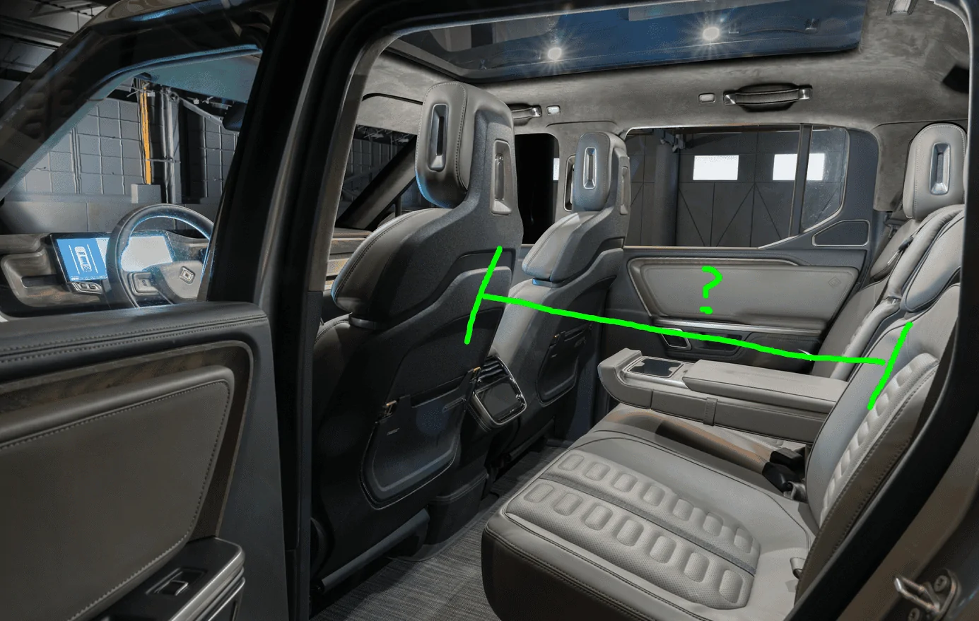 Rivian R1T R1S Rivian Dimensions for 2nd row 1708297489756