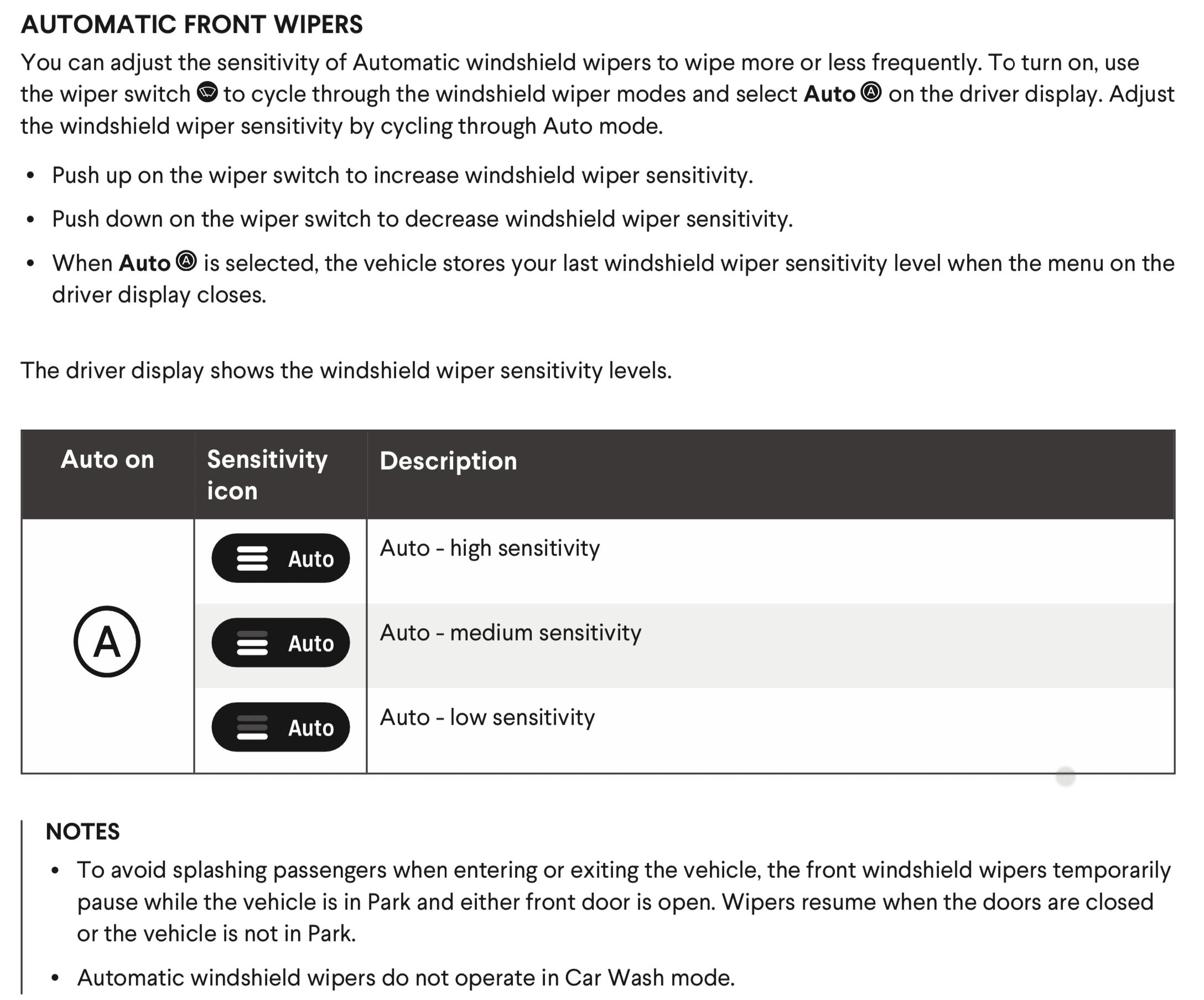Rivian R1T R1S Wipers come on when switching to drive 1708457922708