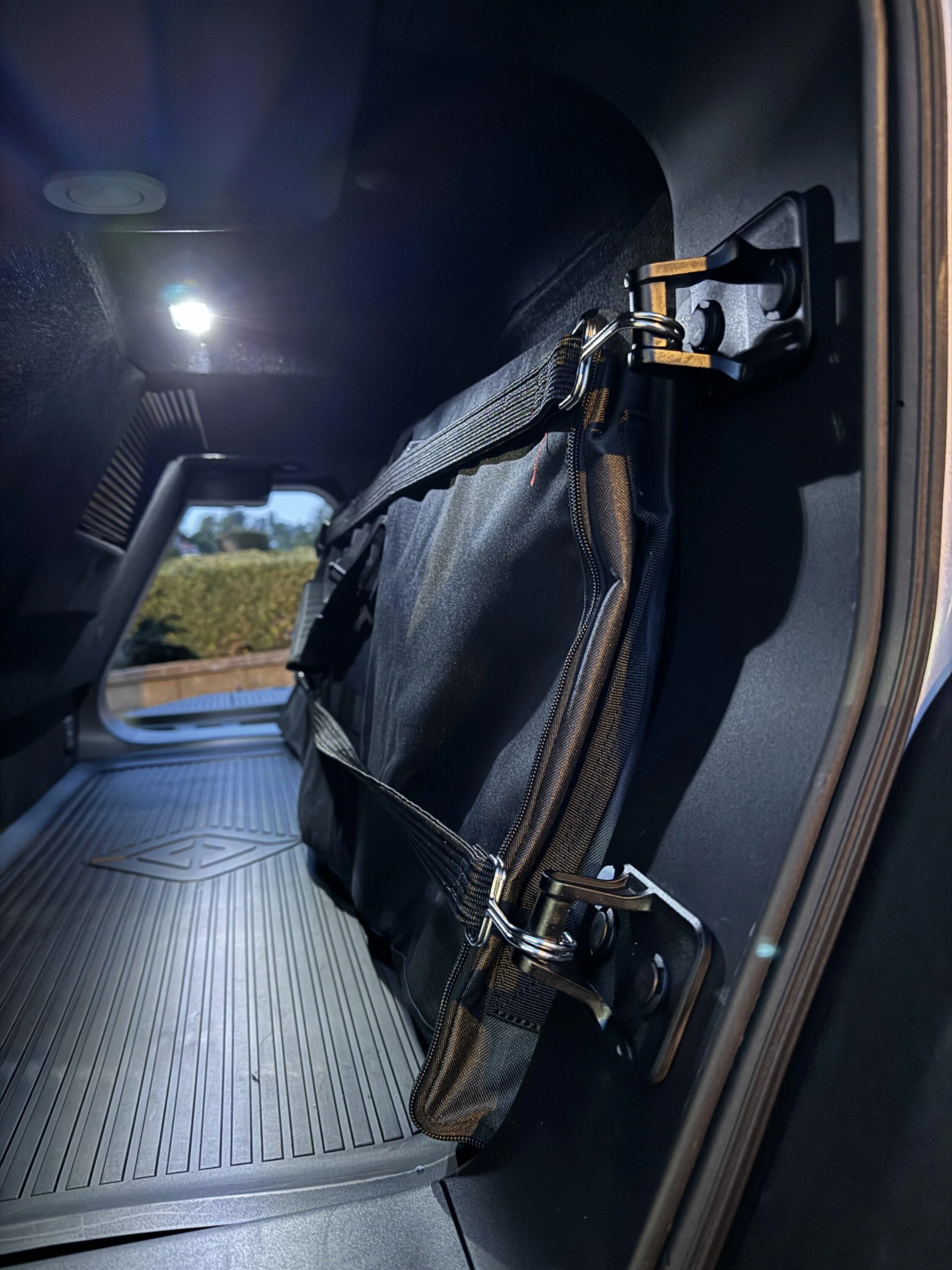 Rivian R1T R1S Simple DYI gear tunnel straps IMG_0674