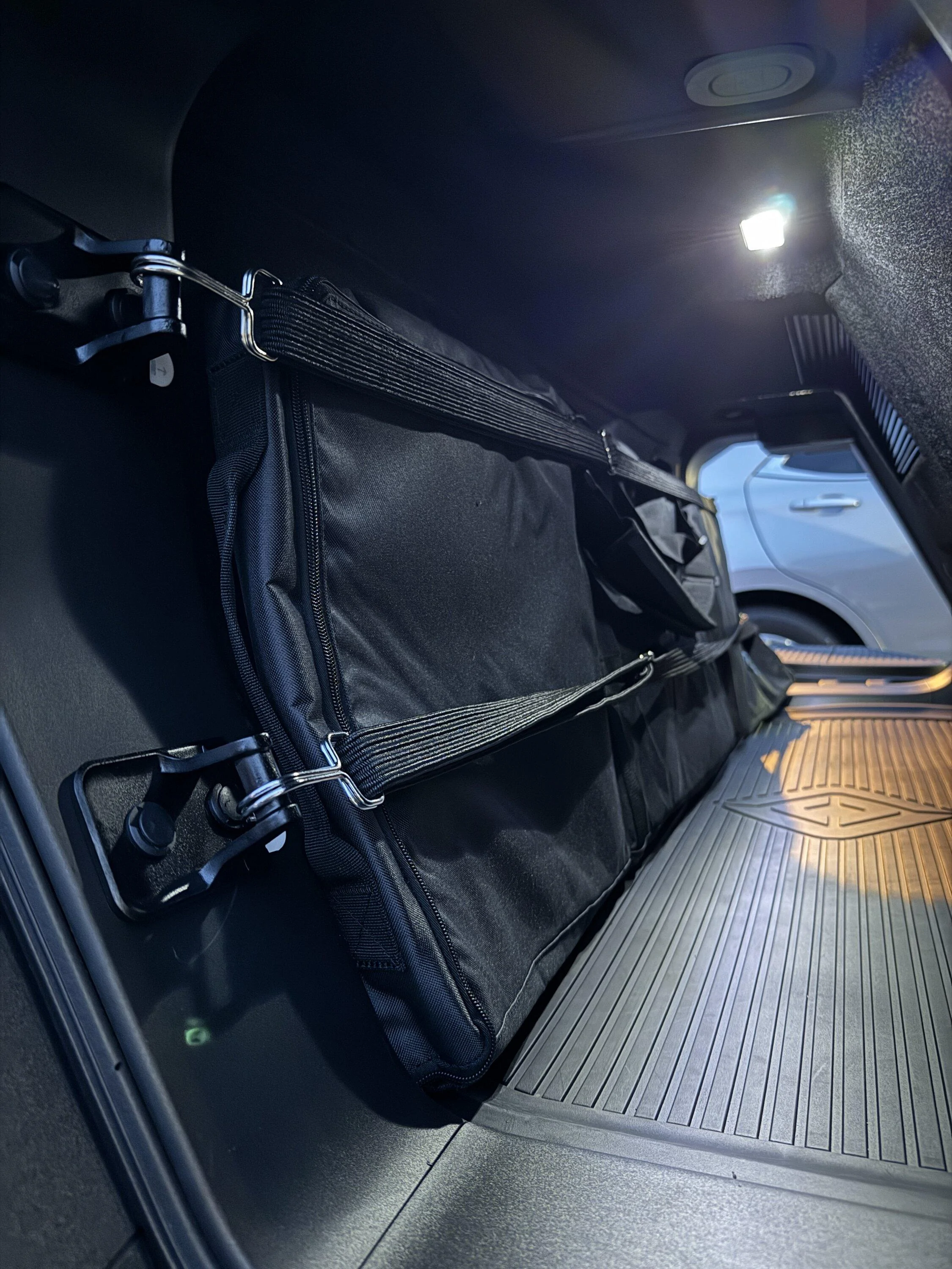 Rivian R1T R1S Simple DYI gear tunnel straps IMG_0673