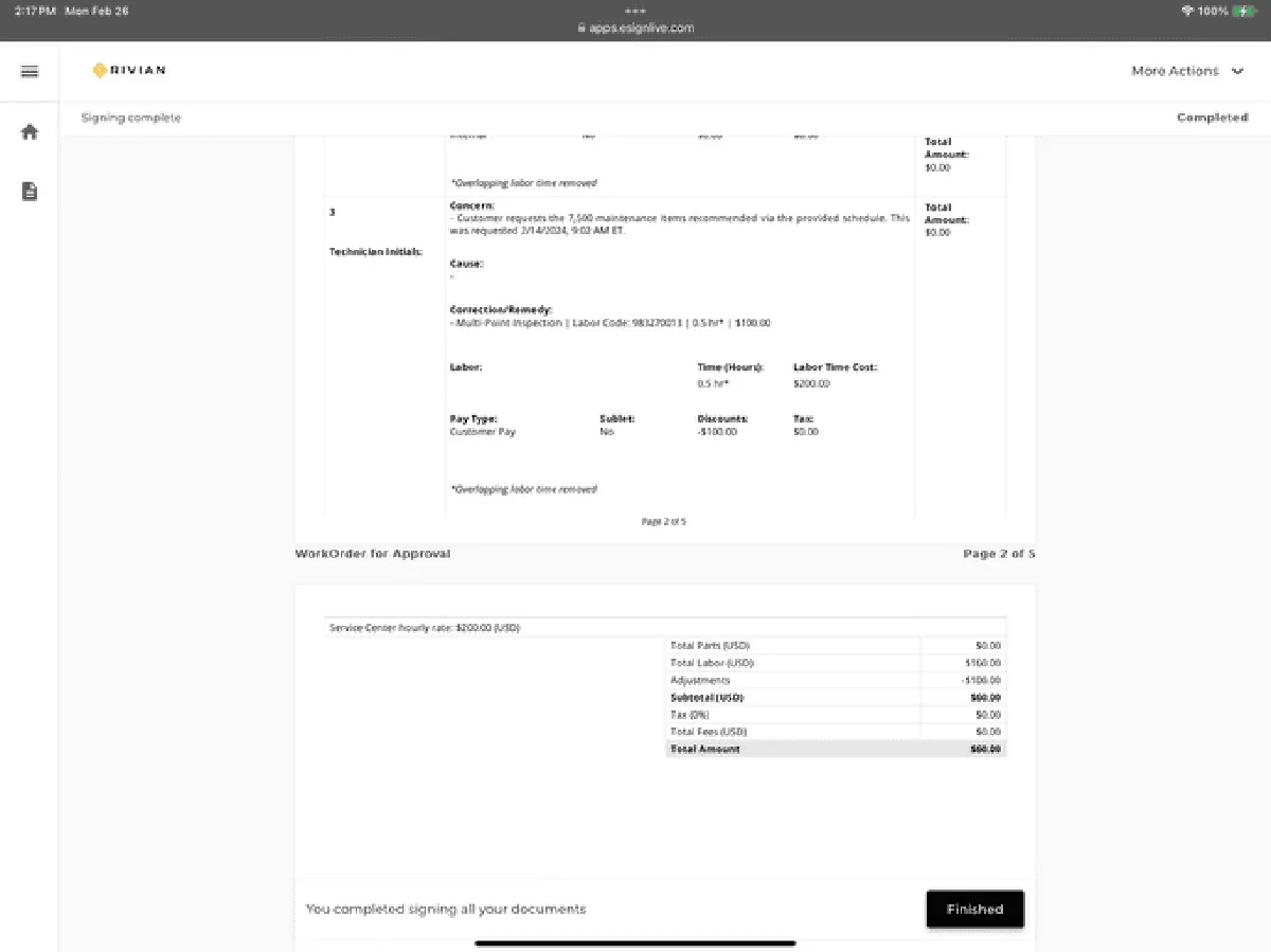 Rivian R1T R1S 7500 mile service worth doing? IMG_0100