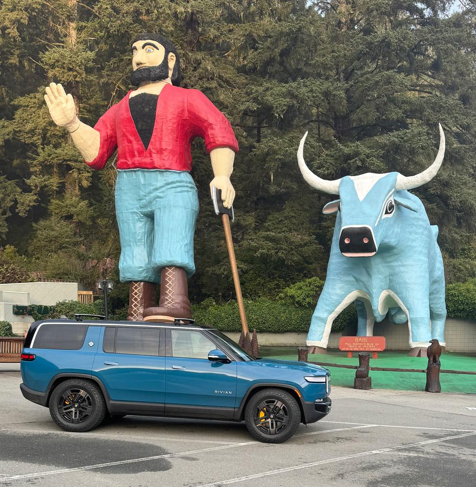 Rivian R1T R1S Towing a Teardrop Trailer with an R1S Quad (+ roof top tent RTT) -- Efficiency Log IMG_7286web