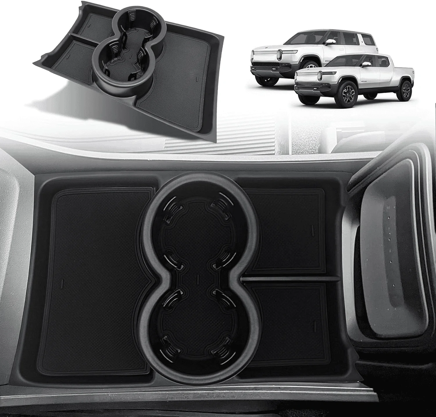 Rivian R1T R1S About BestEvMod Cup Holder Limiter Inserts, and a Weekend Flash Giveaway Raffle 1709346916095