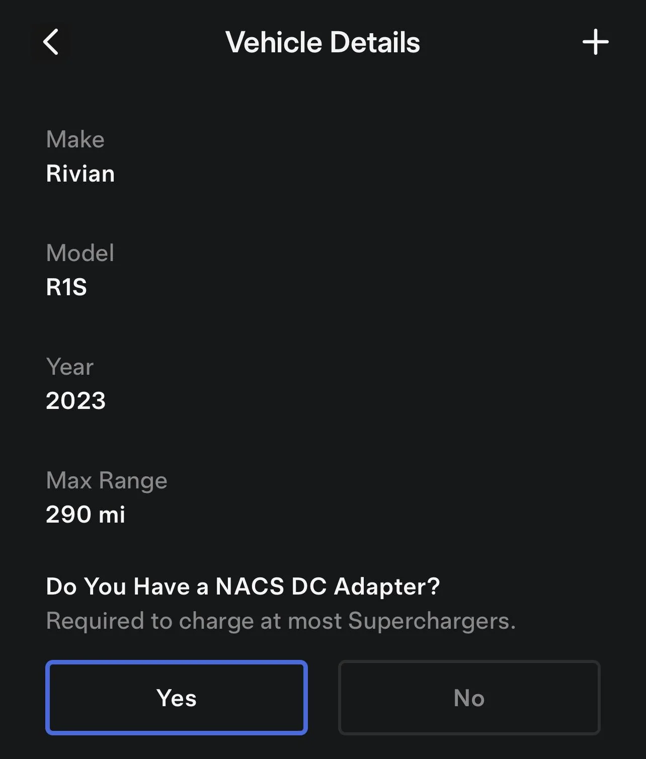 Rivian R1T R1S FYI: Tesla Supercharges will not work with Rivians until officially announced as compatible. IMG_5065