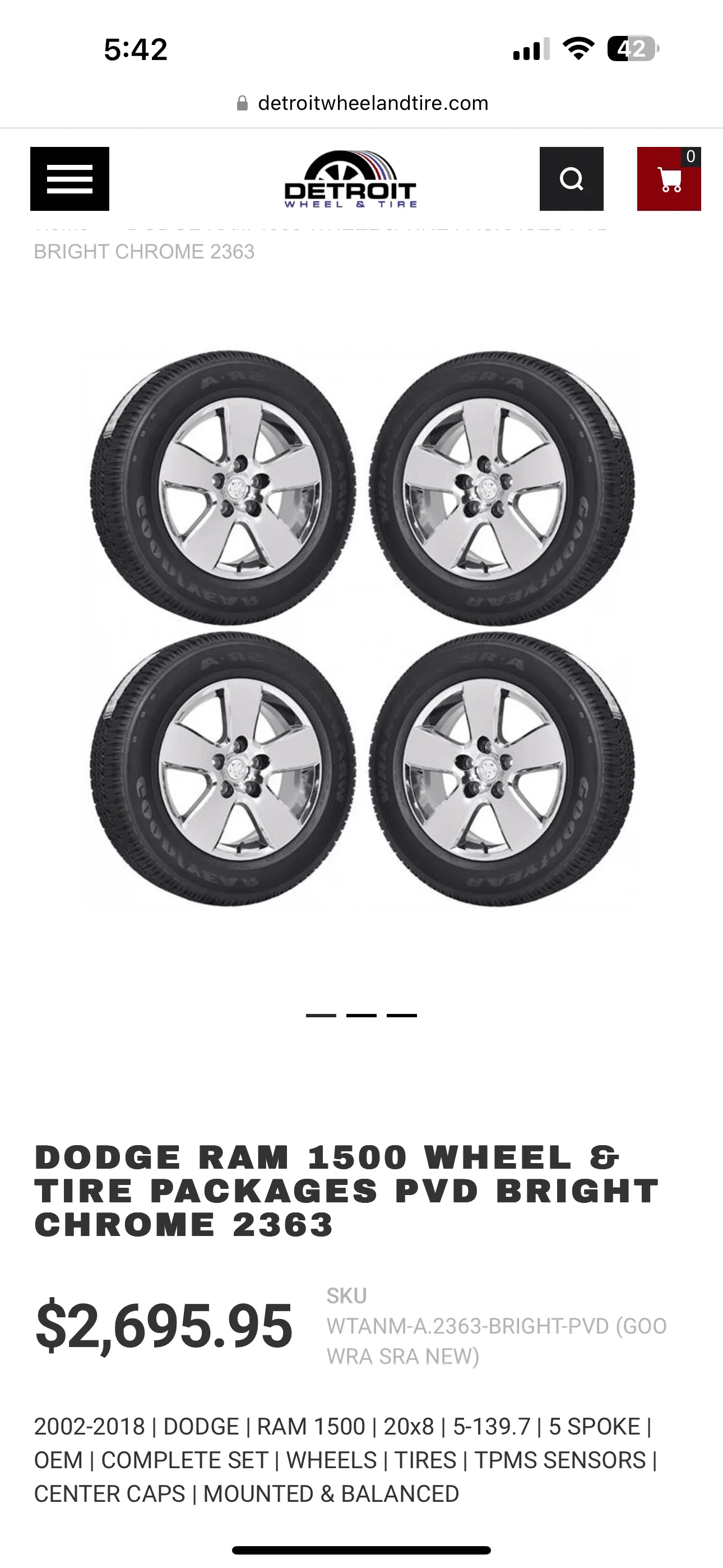 Rivian R1T R1S Affordable Winter Wheels Setup: Ram 2363 IMG_6314