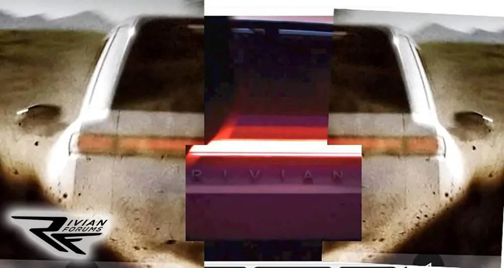Rivian R1T R1S R2 preview image mosaic based off multiple teasers rivian r2 previ