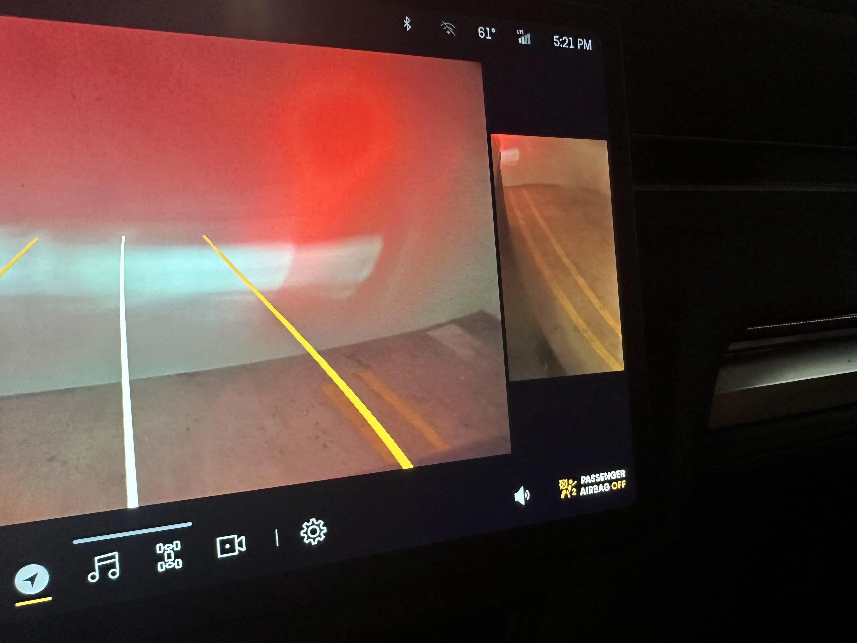 Rivian R1T R1S Is it possible the lines on the reverse camera aren’t aligned? IMG_4126
