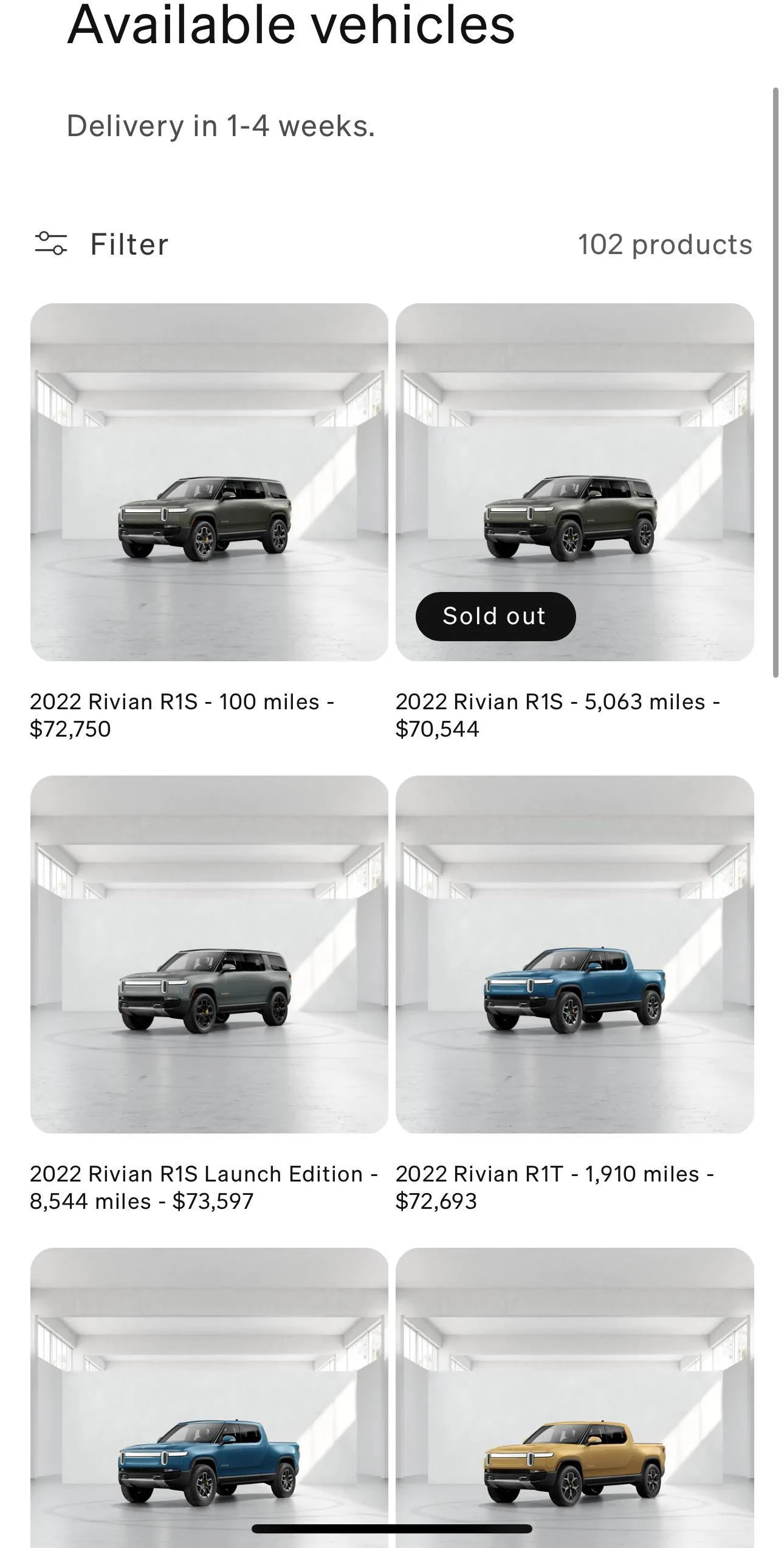 Rivian R1T R1S Demo Rivians Now for Sale 4z0hzjysmrmc1