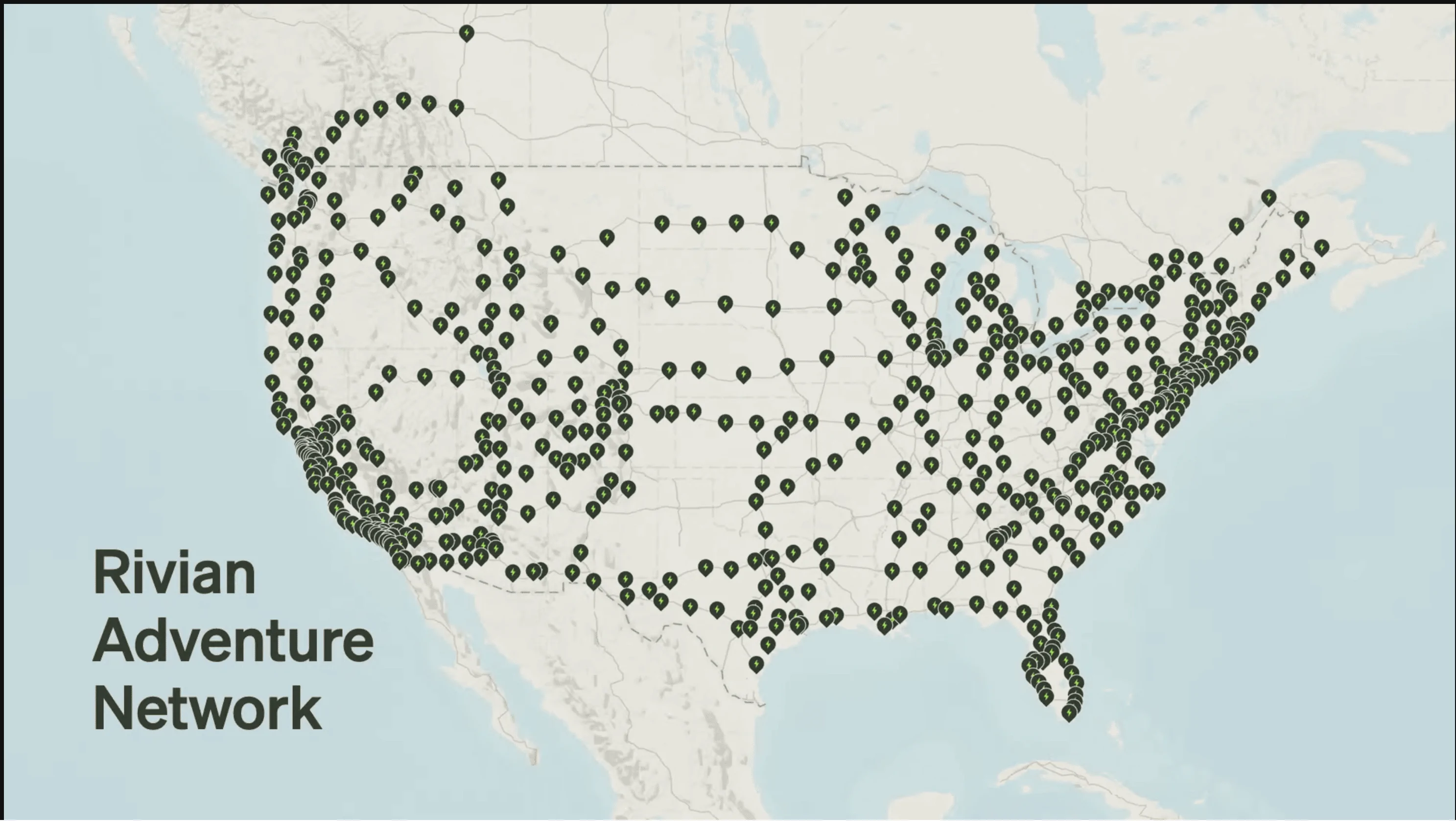 Rivian R1T R1S Additional RAN locations on map from R2/R3/R3X reveal event Screenshot 2024-03-07 at 16.56.22