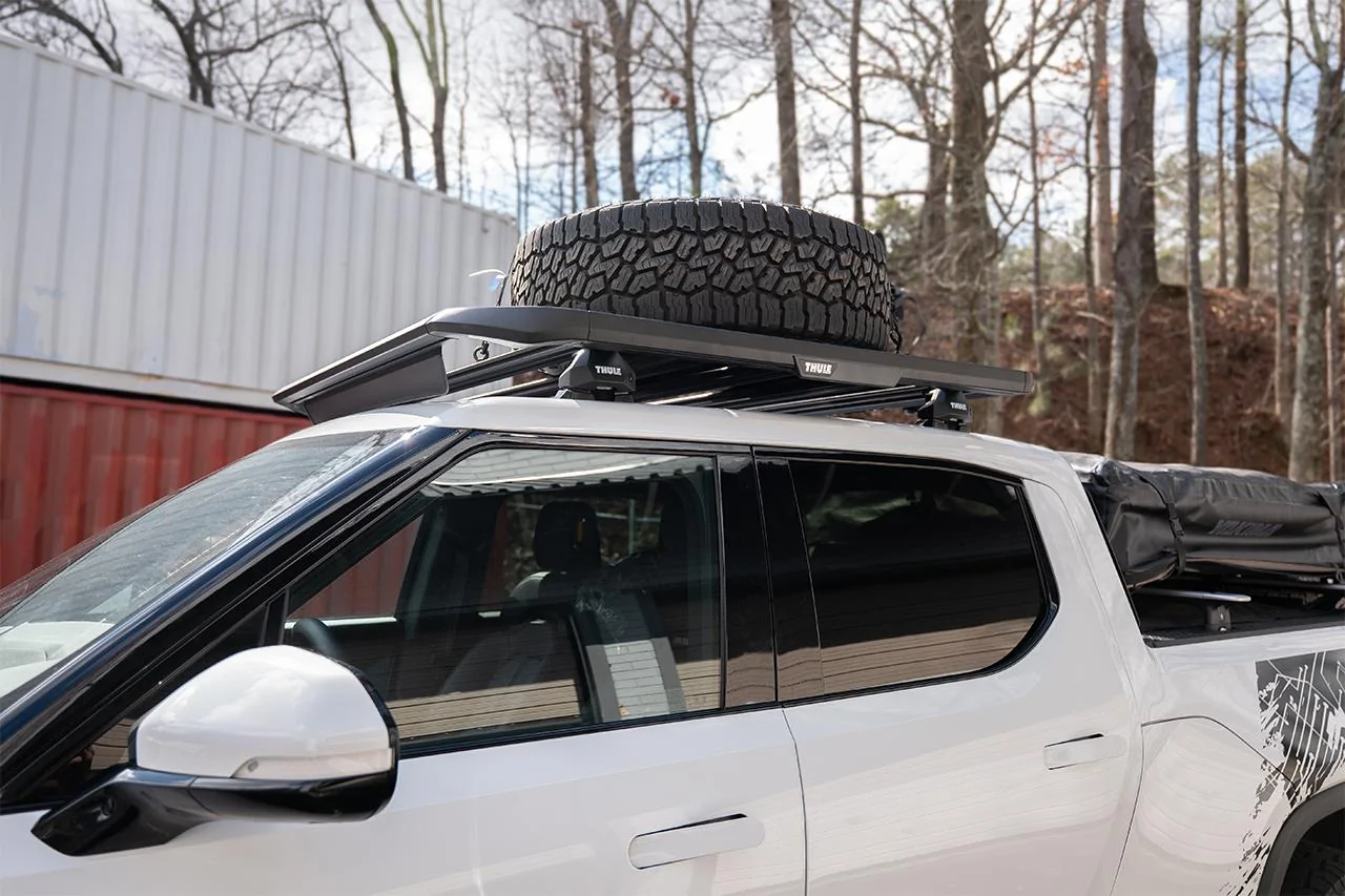 Rivian R1T R1S Install & Review - Thule Caprock Roof Rack Platform Carrier for Rivian R1T / R1S Rivian-Thule-Roof-Rack-Kit-5