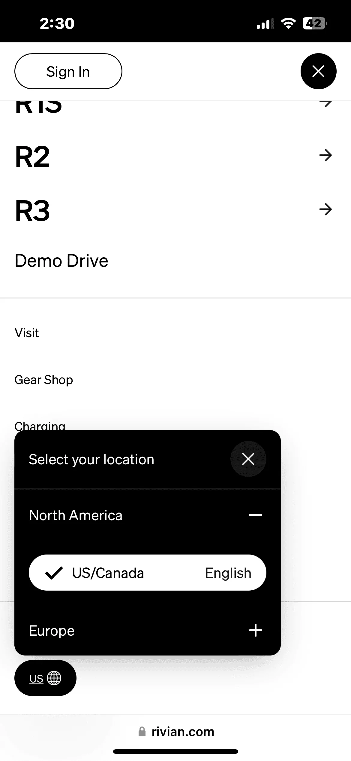 Rivian R1T R1S Rivian GB website IMG_3013