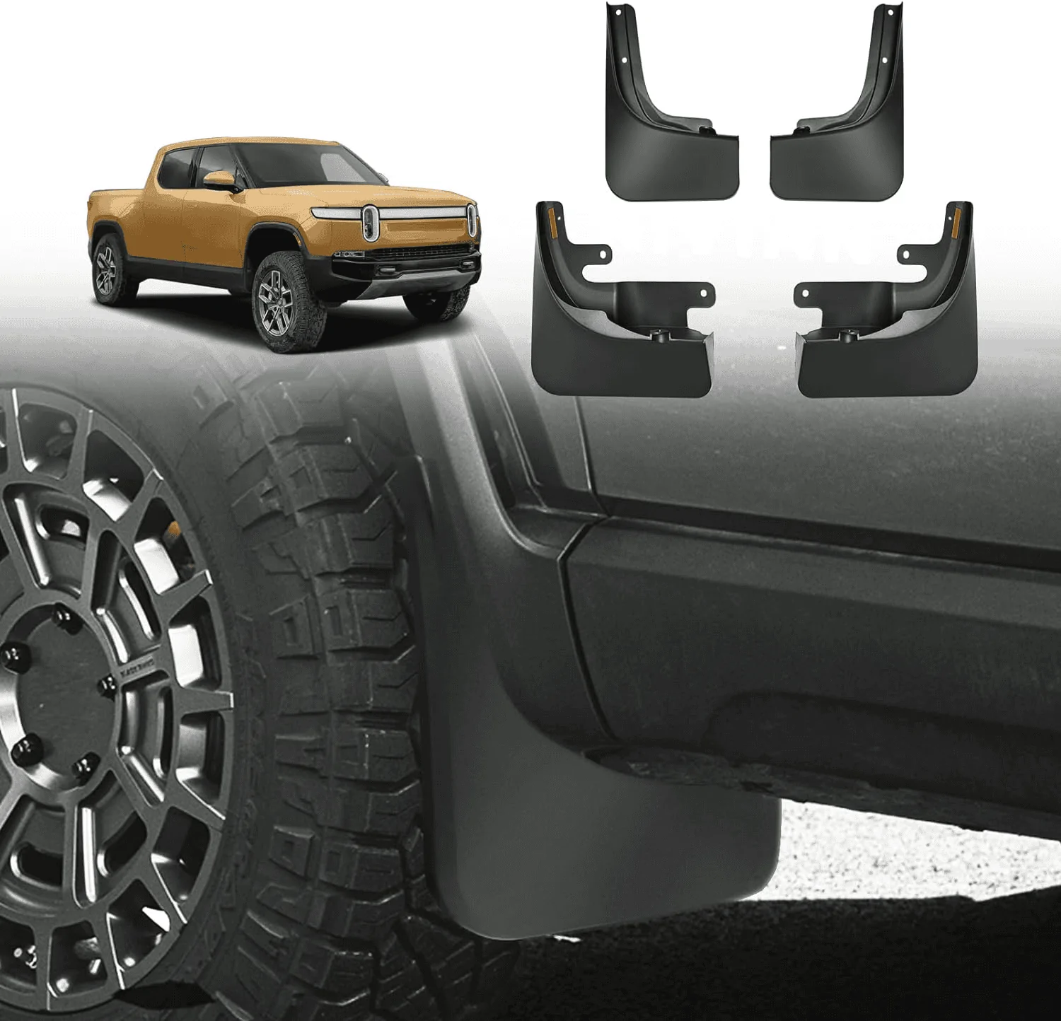 Rivian R1T R1S BestEvMod Mud Flaps for R1T Available Now 1710154333852