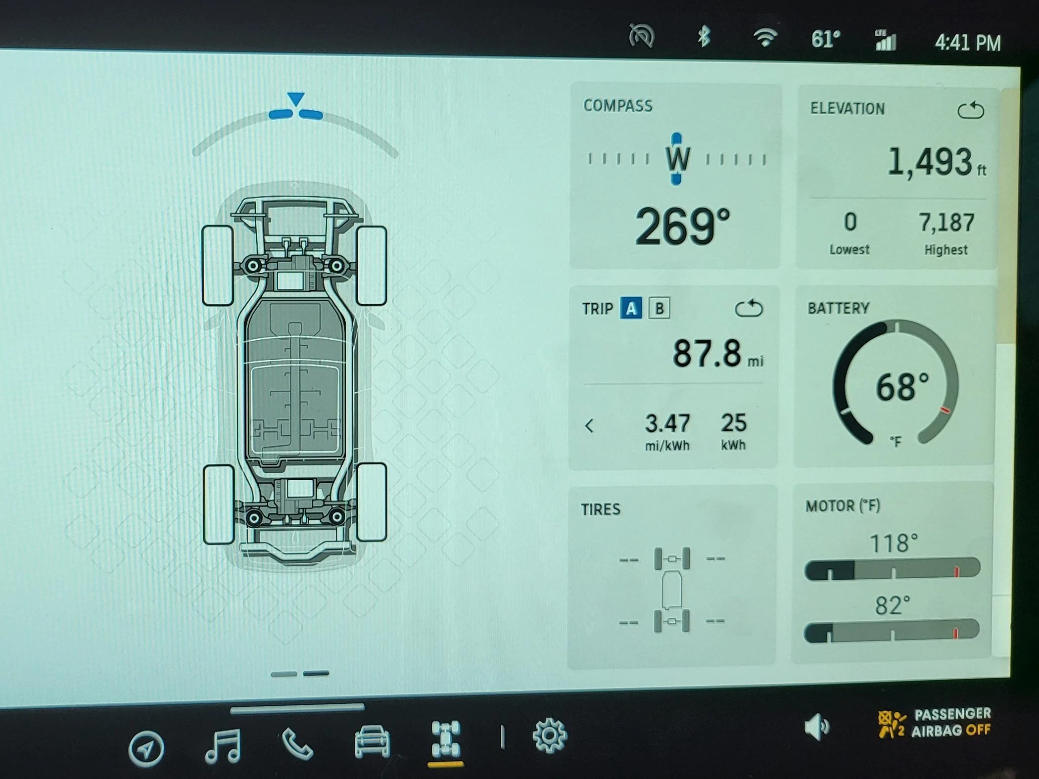 Rivian R1T R1S Why is 4 mi/kwh the max in the Efficiency screen? 2024-01-14 16.41.40
