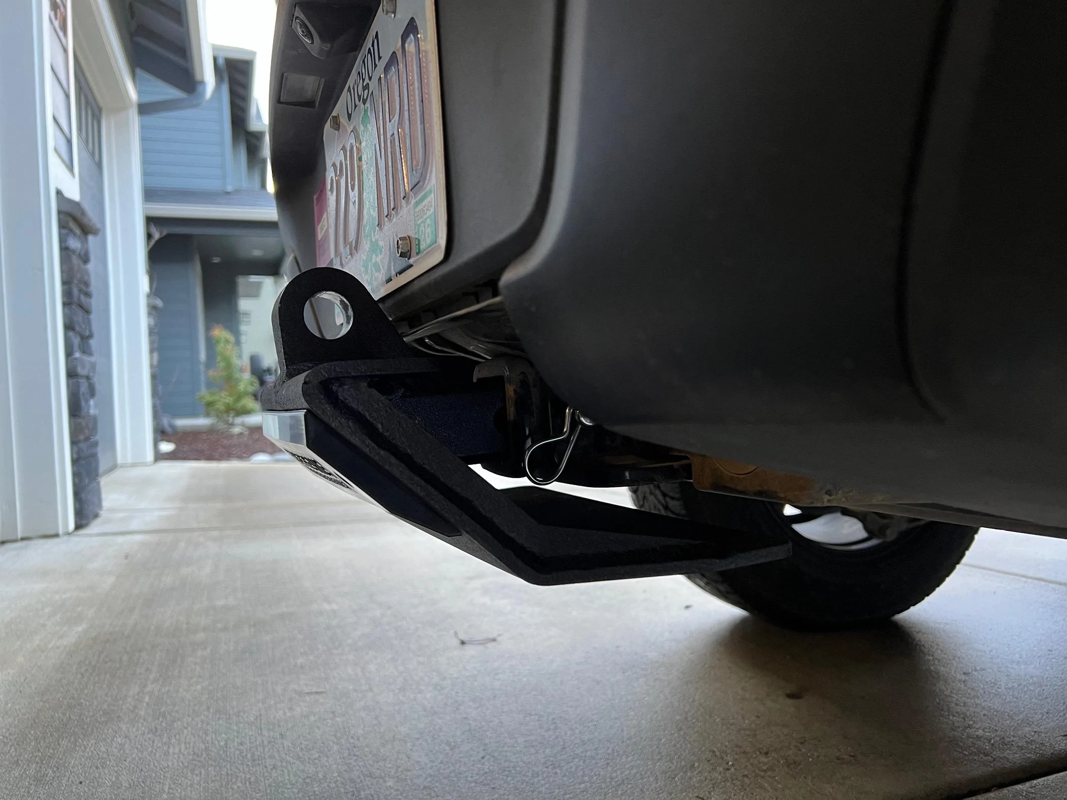 Rivian R1T R1S Hitch Step / rear skid plate installed IMG_5558