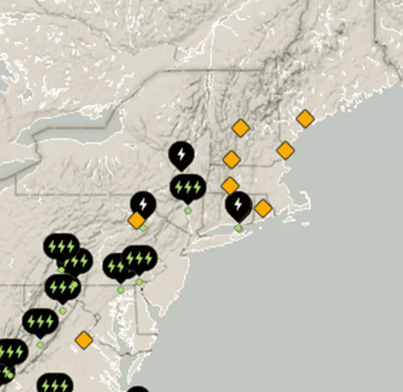 Rivian R1T R1S RAN Rivian Charging Stations Locations Map via Google Maps 1710351597655-un