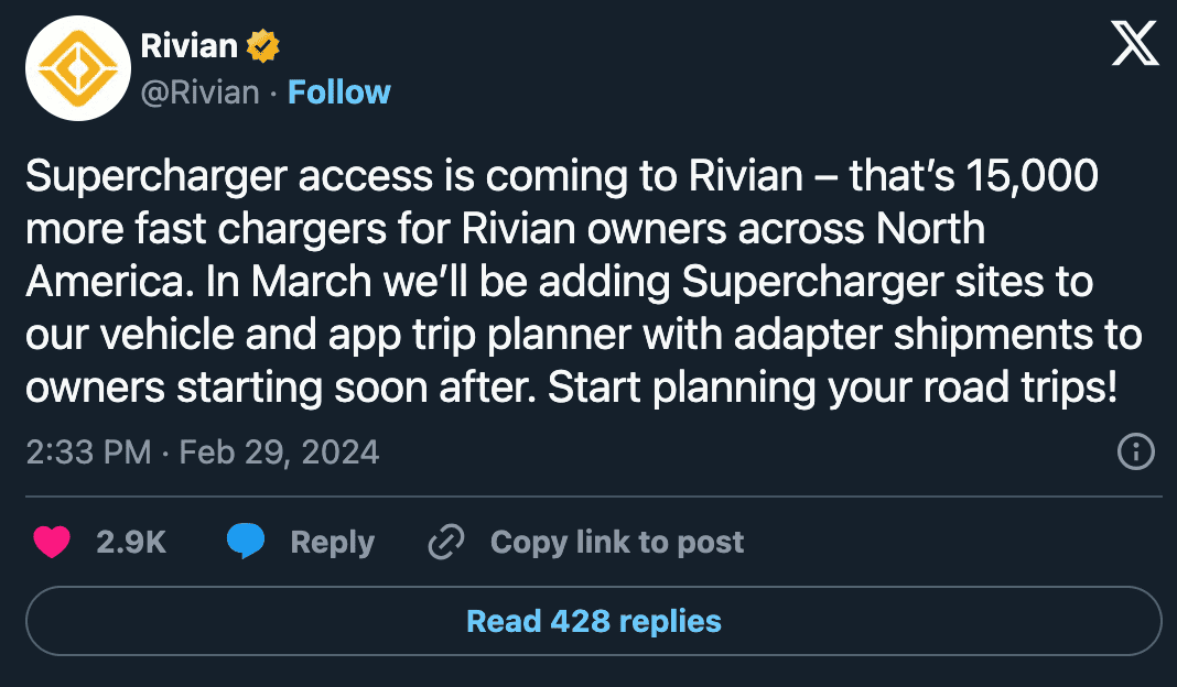 Rivian R1T R1S Anyone get their Tesla Adapter yet? 1710429973583-t9