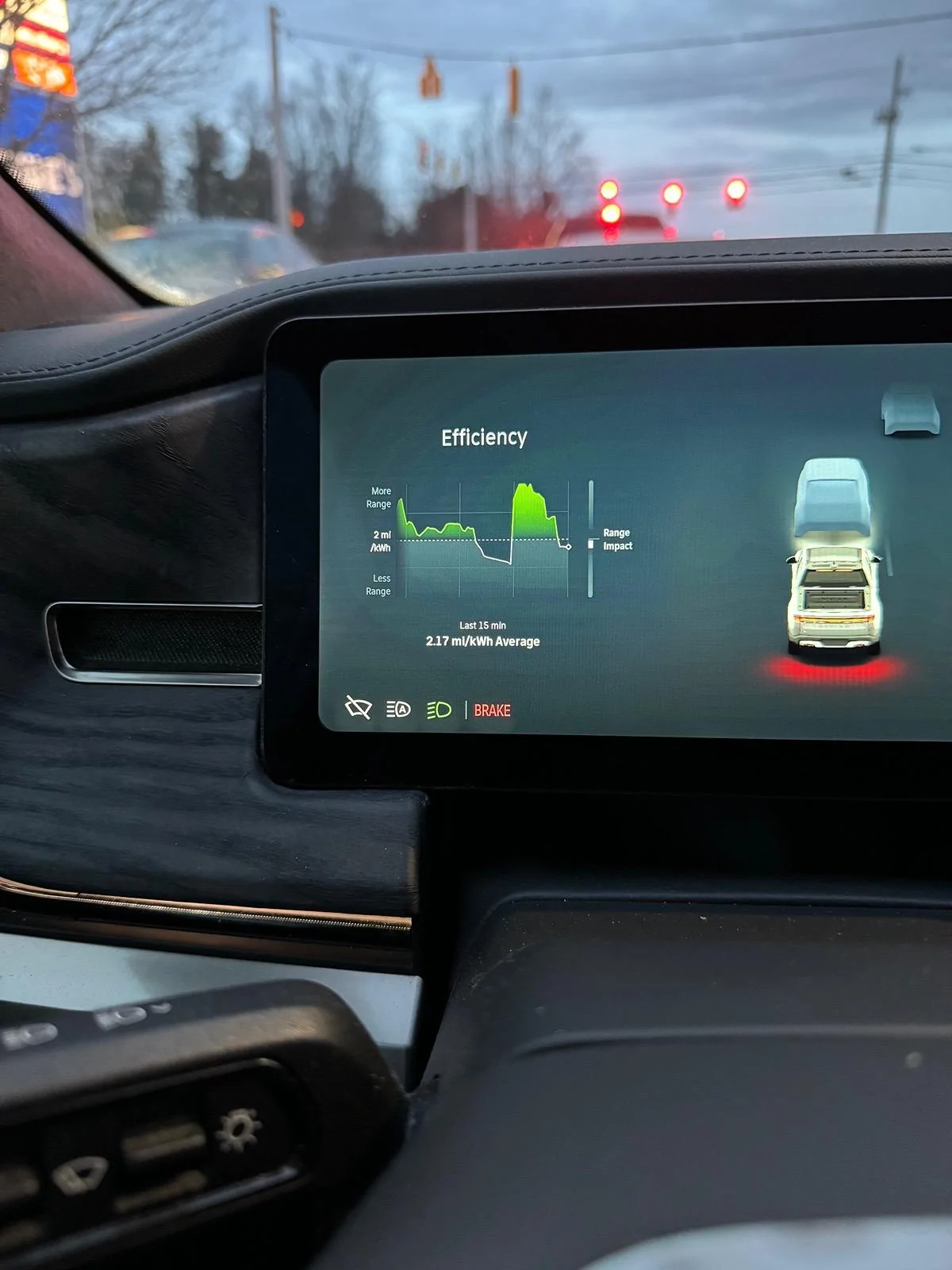 Rivian R1T R1S Dash BRAKE light stays on continuously. Normal? IMG_1435