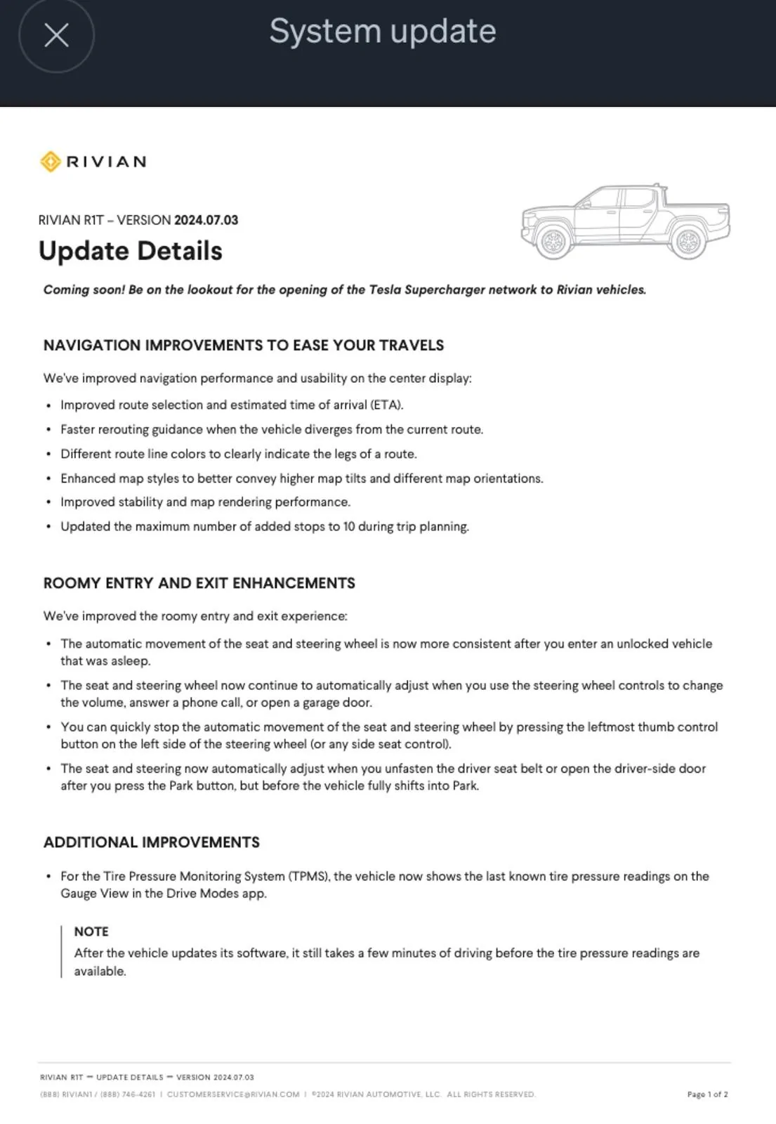 Rivian R1T R1S 2024.07.03  Software Update Released IMG_1496