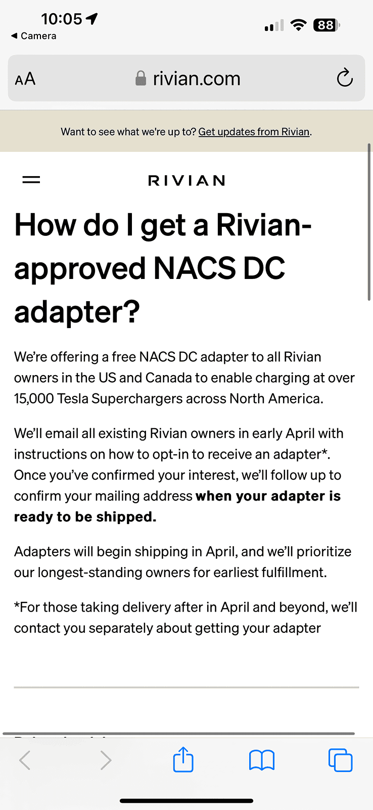 Rivian R1T R1S Tesla Supercharging (NACS Charging) Now Available in Rivian App! Step By Step Instructions IMG_3894.PNG