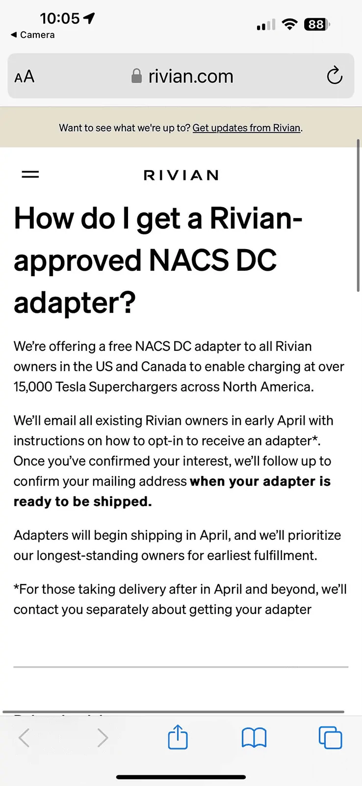 Rivian R1T R1S Tesla Supercharging (NACS Charging) Now Available in Rivian App! Step By Step Instructions 1710781693288-3m