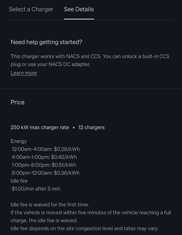 Rivian R1T R1S Tesla Supercharger Pricing -- Per Kwh Cost for Rivian 1710854295894-ji