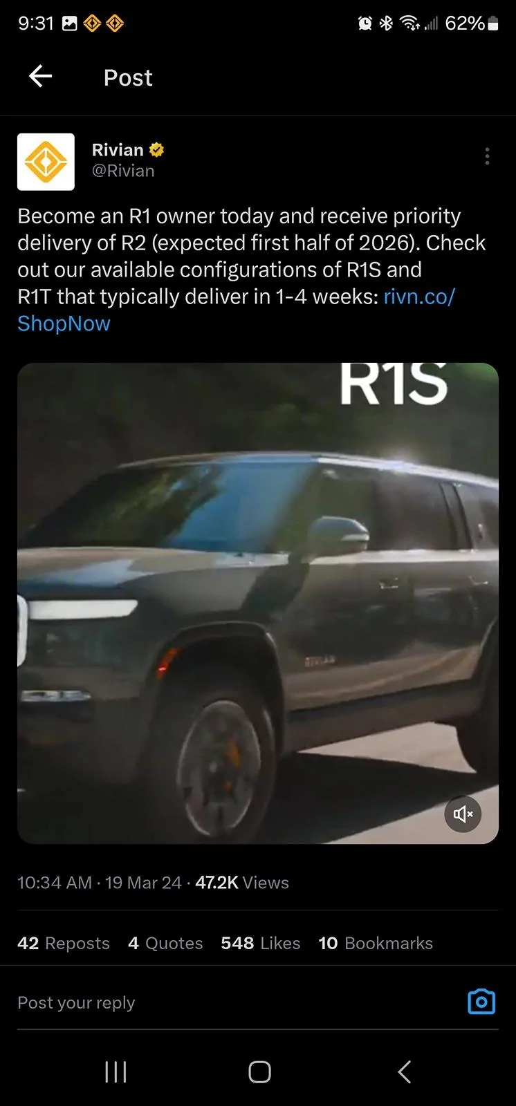Rivian R1T R1S Priority R2 delivery for R1 owners announced! 1000002596