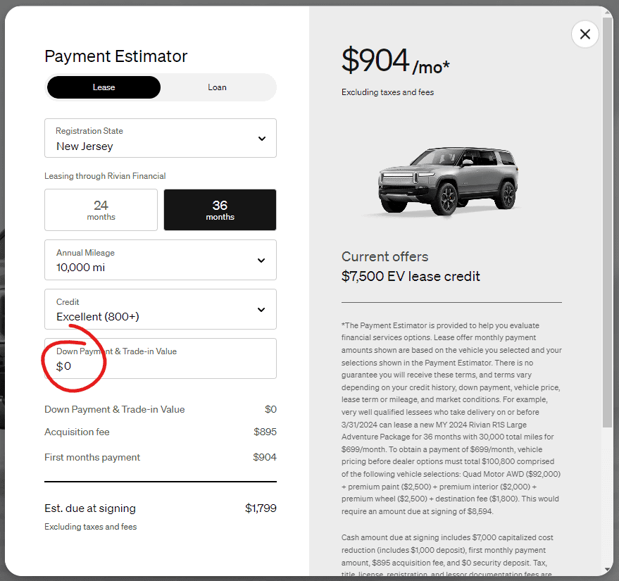 Rivian R1T R1S Rivian Lease Deals are extremely favorable right now 1710986114152-d7