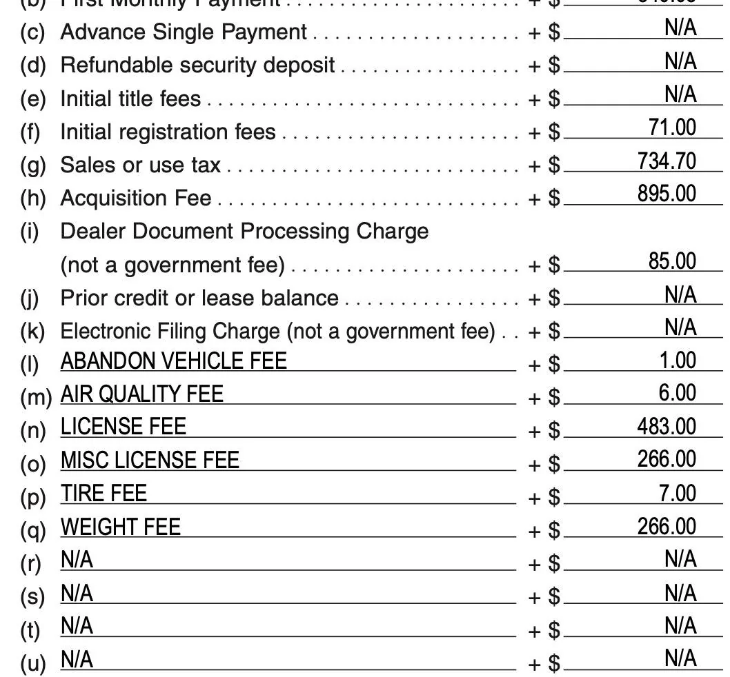 Rivian R1T R1S Rivian purchase fees (documentation / registration / etc.) ? Screenshot 2024-03-21 at 10.00.11 AM