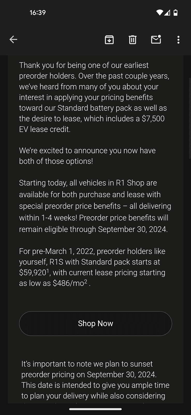 Rivian R1T R1S Rivian offering preorder price difference vouchers for remaining price protected pre-order holders 1000009276
