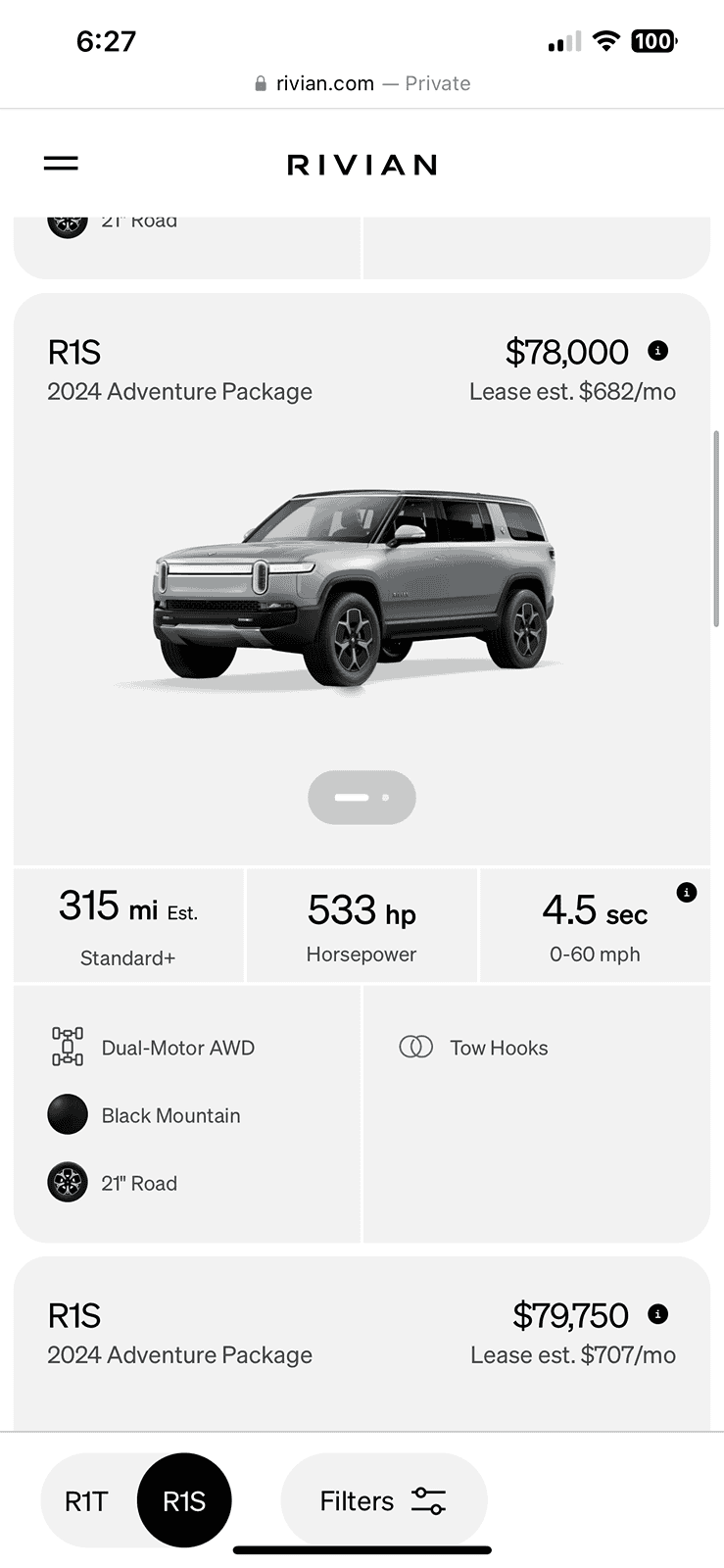 Rivian R1T R1S Rivian offering preorder price difference vouchers for remaining price protected pre-order holders IMG_9112