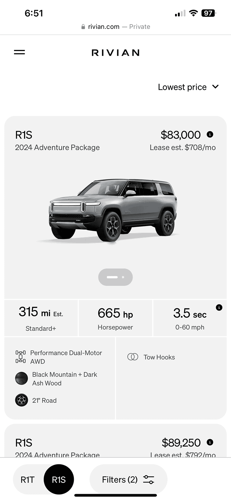 Rivian R1T R1S Rivian offering preorder price difference vouchers for remaining price protected pre-order holders IMG_9116