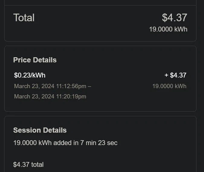 Rivian R1T R1S Supercharger pricing difference between Rivian app and Tesla app? 1711299833575-j