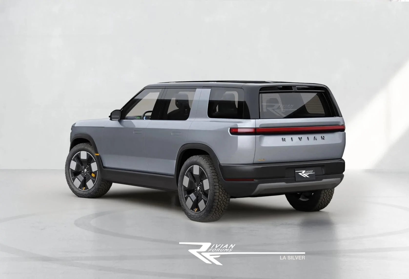 Rivian R1T R1S R2 LA Silver (Colors Preview) ? R2-Rear LA Silver