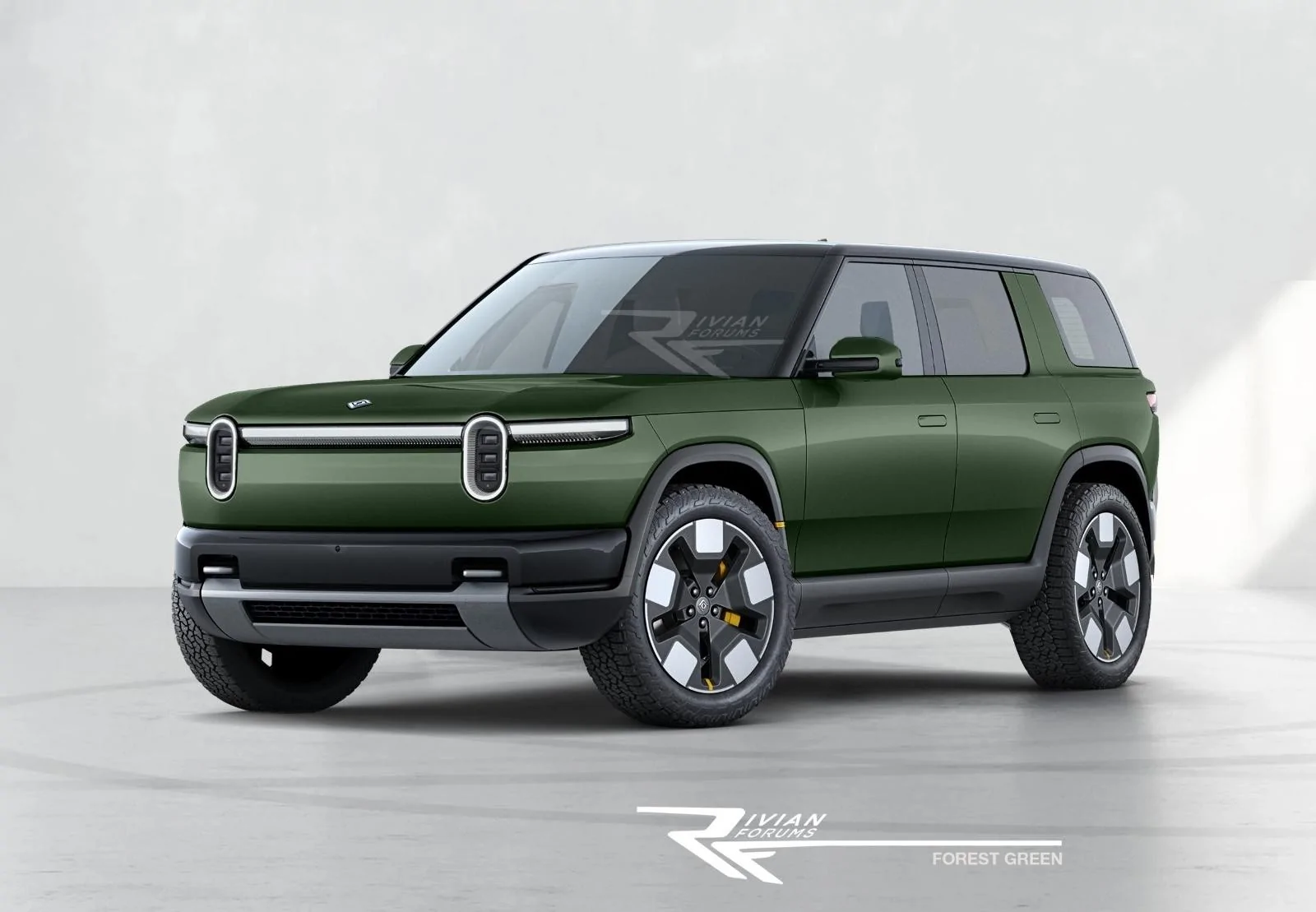 Rivian R1T R1S R2 Forest Green (Colors Preview) ? R2-Front Forest Green