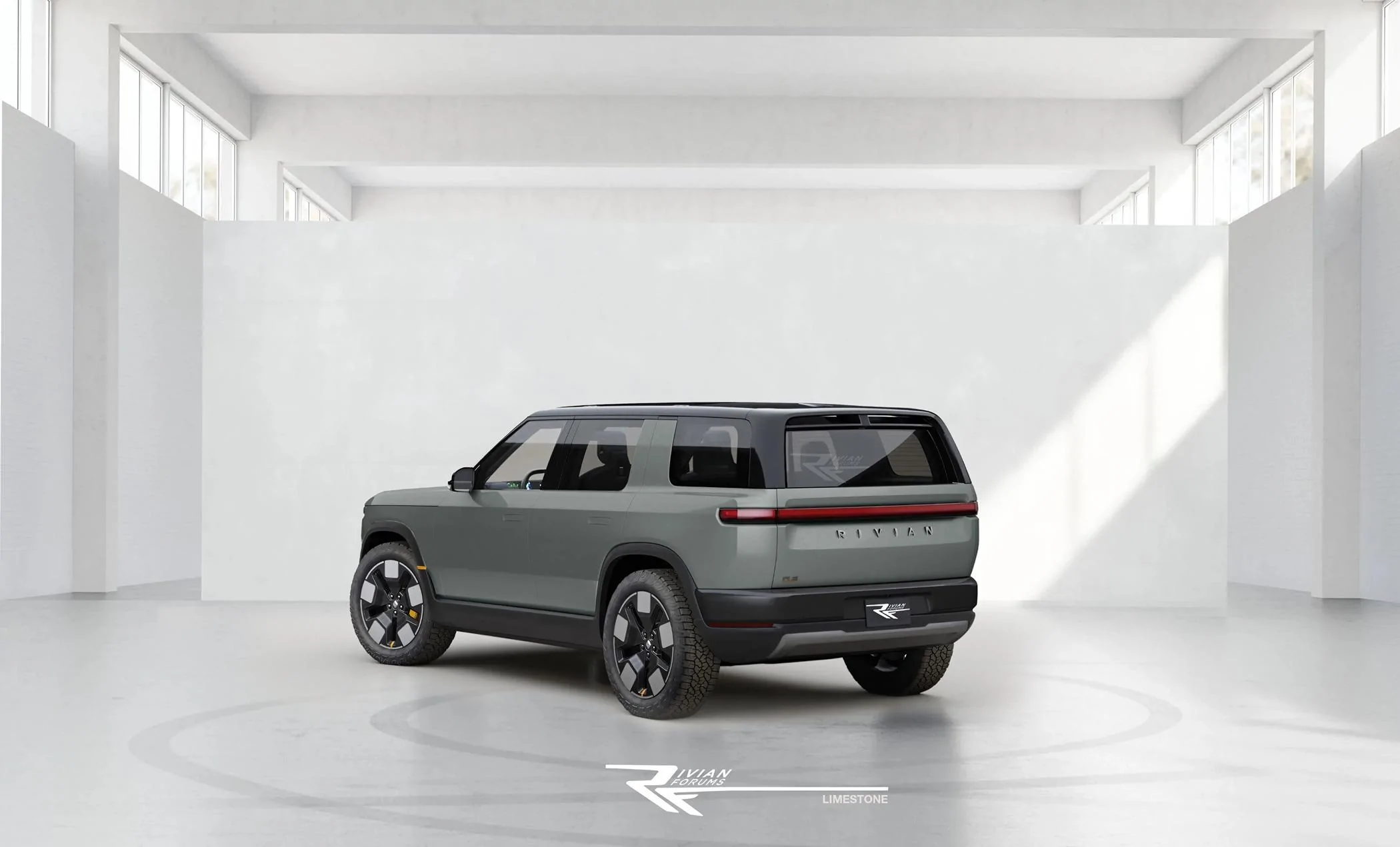 Rivian R1T R1S R2 Limestone (Colors Preview) ? R2-Rear Limeston
